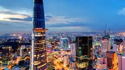 Nhìn toàn cảnh cao ốc văn phòng cho thuê Bitexco Financial Tower, 2 Hải Triều, Quận 1, TP.HCM