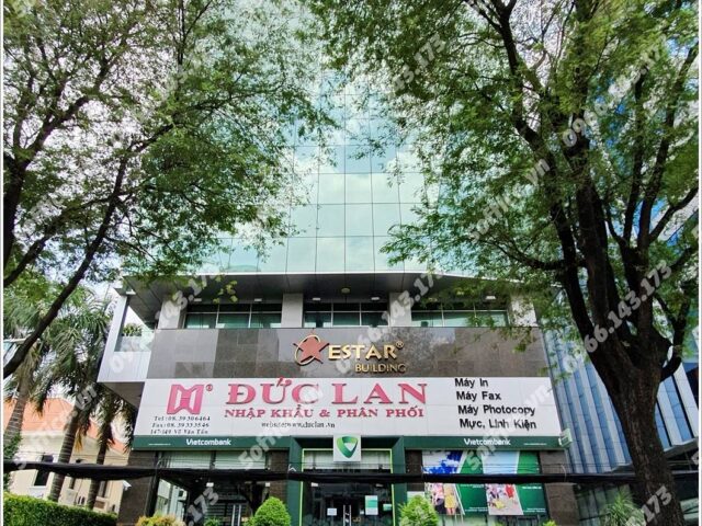 Mặt trước toà cao ốc văn phòng cho thuê Estar Building, Võ Văn Tần, Quận 3, TP.HCM - 5office.vn