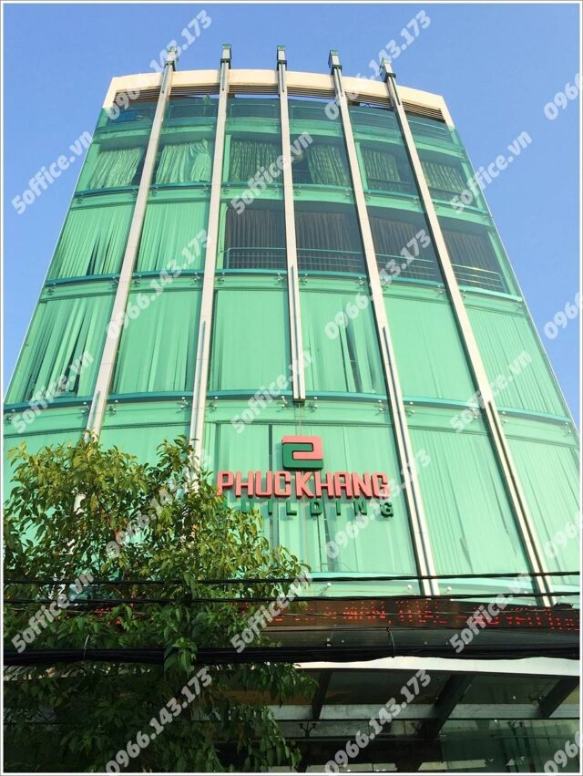 Mặt trước tòa cao ốc văn phòng cho thuê Phúc Khang Building, Ngô Thời Nhiệm, Phường 6, Quận 3, TP.HCM - 5office.vn