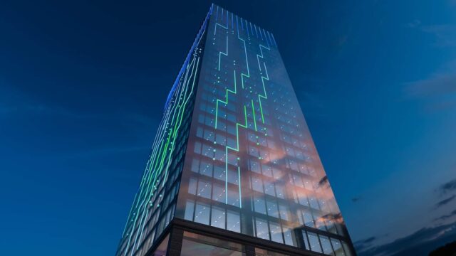 Mặt ngoài tòa cao ốc văn phòng cho thuê Sonatus Tower, 15 Lê Thành Tôn, Quận 1