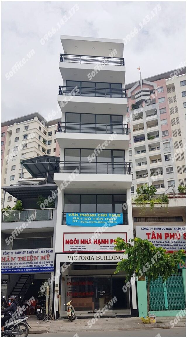 Mặt trước tòa cao ốc văn phòng cho thuê Victoria Building, Lũy Bán Bích, Quận Tân Phú - 5office