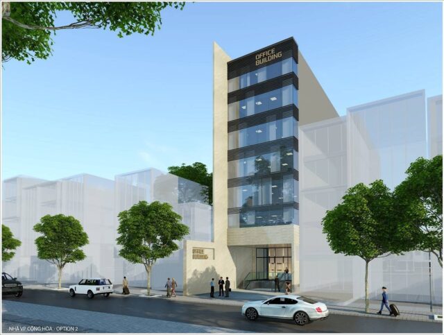 Phối cảnh cao ốc văn phòng cho thuê tòa nhà L'Mak Office Cộng Hòa, Quận Tân Bình - 5office.vn
