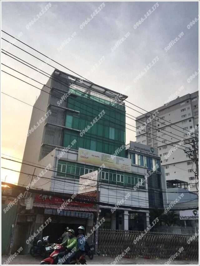 Nhìn toàn cảnh cao ốc cho thuê văn phòng tòa nhà Golden Luxury Nguyễn Xí, Quận Bình Thạnh, TPHCM - 5office.vn