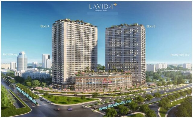 Phối cảnh tòa nhà cho thuê văn phòng Lavida Plus, Nguyễn Văn Linh, Quận 7, TP.HCM - 5office.vn